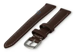 Odd-size leather watch strap - 13mm - dark brown