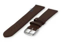 Seamless and smooth strap 16mm - dark brown