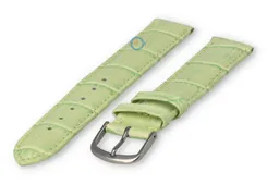 Extra-long crocoleather strap - 18mm - apple green