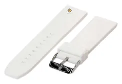 Horlogeband 20mm wit siliconen glad
