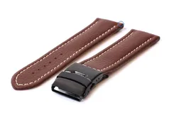 Gisoni watchstrap 24mm brown calf leather