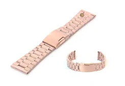 Uhrenarmband 22mm Rosegold Stahl poliert (teilweise)