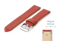 Vegan watchstrap 18mm brown