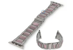 Diamant Armband Apple watch 41mm - silber purple