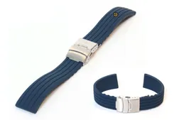 Silicone watchstrap 18mm blue