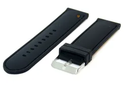 Watchstrap 22mm black silicone