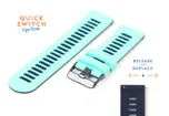 Silicone 22mm watch band - mintgreen/blue
